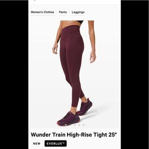 Lululemon Wunder Train Everlux 8 23"